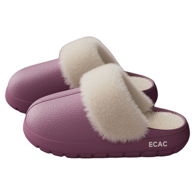 防水棉拖鞋女保暖舒适毛绒棉拖