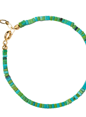 春之碧色极细绿松石手链首饰