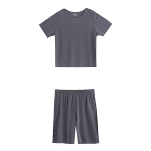 儿童睡衣透气夏季冰丝冰感短袖套装薄款男童女童透气舒适家居服