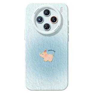 适用vivox300手机壳ultra女款x100s保护套x80pro硅胶x70全包防摔x60高级50新款x200油画vivo好看大象pro+软外