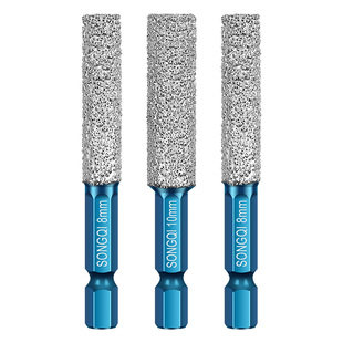 六角柄瓷砖玻璃干打金刚石钻头打磨钻孔一体修边开孔器专用打磨头