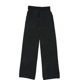 YOUWEI有尾2024秋季运动裤松紧腰雪尼尔波点长裤Y5424311