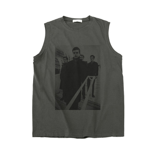 joy division直喷做旧快乐分裂暗黑男女纯棉无袖T恤砍坎肩背心