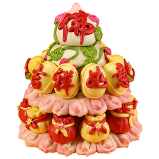 佛道仙馒头 上供馒头花饽饽 莲花供奉 花样寿桃馒头花馍祝寿