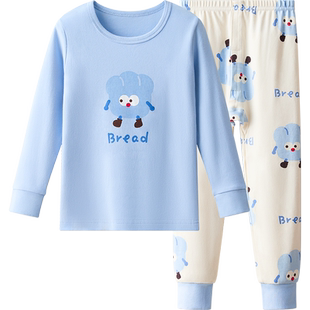 红豆儿童秋衣秋裤纯棉男女童保暖内衣套装全棉a类睡衣打底棉毛衫