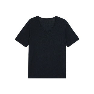 pusumede短袖针织衫女夏季薄款亲肤宽松简约气质圆领t恤气质上衣