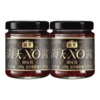 海天xo酱200g*2罐拌饭调料家用正宗干贝虾仁瑶柱海鲜酱拌饭酱XO酱