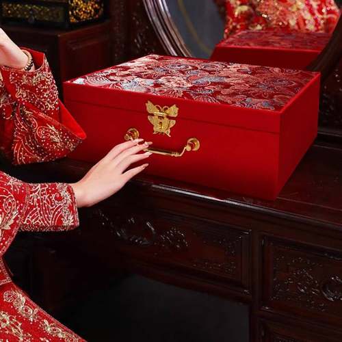 结婚礼金盒提亲聘礼箱万元万钱盒子订婚箱子10用品万彩礼装18大全