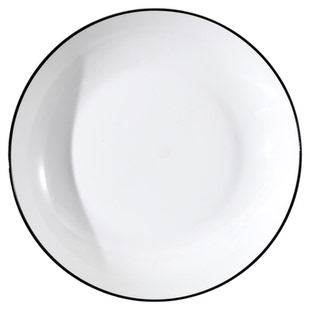 创意家用7/8英寸陶瓷菜盘子北欧纯白商用酒店简约款早餐盘可微波