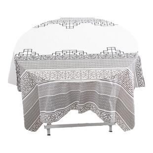 加厚一次性桌布饭店防水防滑防油厚台布家用餐厅图案白格餐桌窗花