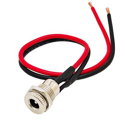 带纯铜线DC焊接母座面板螺母固定