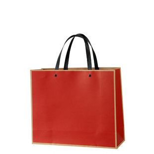 手提袋牛皮纸茶叶手拎包装礼袋复古加厚特大号茶叶袋红色纸袋柳钉