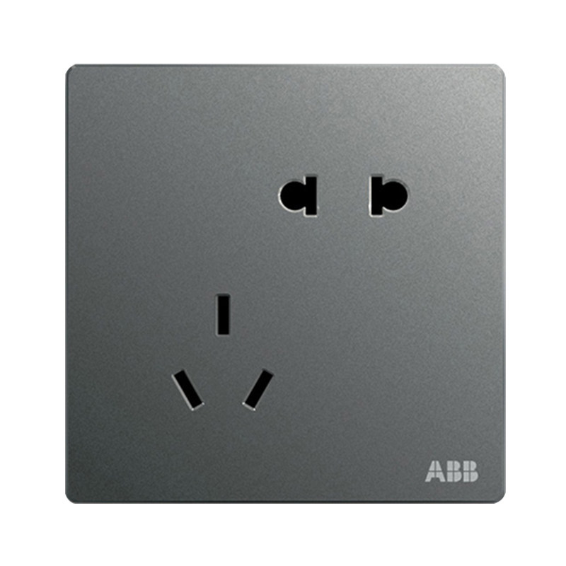 古典灰ABB五孔北京开关插座