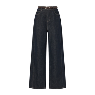 POLOWALK女式牛仔裤2026春季裤新品时尚百搭通勤显瘦香蕉弯刀长裤