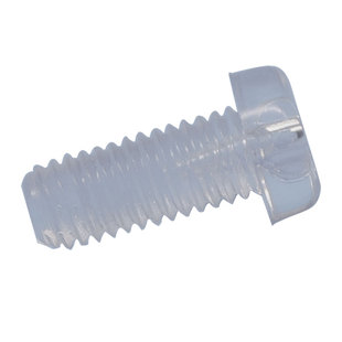 PC塑料螺丝一字无头螺丝机米顶丝白色黑色透明紧定 M7M8*8 10