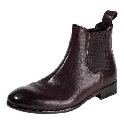 dreambox钧博水洗马皮切尔西靴秋冬英伦复古短靴时尚气质烟筒靴