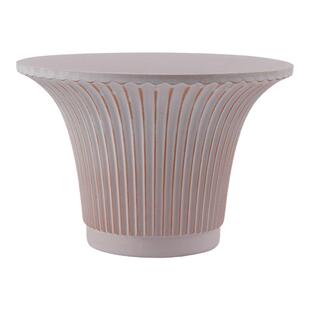 复古做旧喇叭口竖纹条纹红陶花盆 客厅阳台花园透气陶瓷陶土花盆