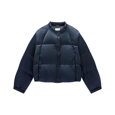 Unawares棒球领短款宽松羽绒服