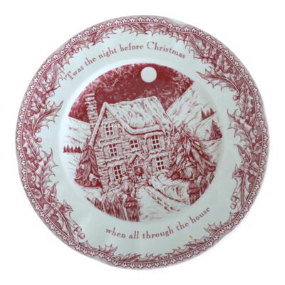 欧式圣诞节前夜餐盘圆形平盘西餐厅牛排盘水果盘牛奶杯家用装饰盘