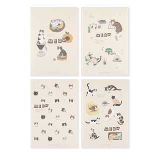 初品官方/小猫小事 胶套本 创意潮流清新高颜值办公学生专用加厚横线笔记本文具记事本日记本子 a4 b5 a5