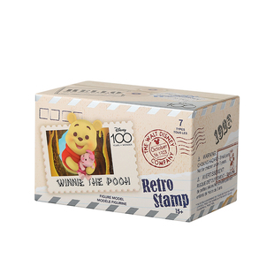 MINISO名创优品迪士尼周边复古邮票盲盒潮玩摆件冰箱贴礼物手办
