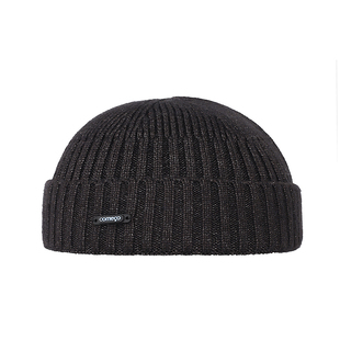 韩国短款圆顶流氓帽男潮针织冷帽痞子瓜皮帽嘻哈帽冬街头毛线帽