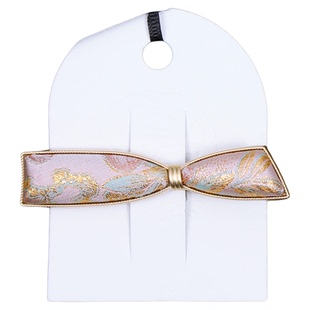 2026年新款非遗宋锦发饰蝴蝶结鸭嘴夹发夹女生礼物发卡成品边夹