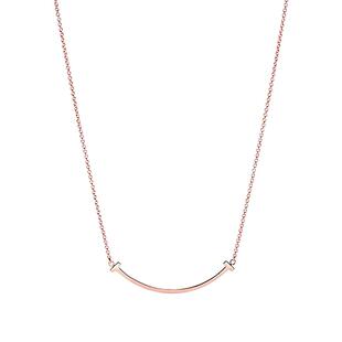 【自营】中古99新蒂芙尼Tiffany T系列微笑项链小号18K玫瑰金