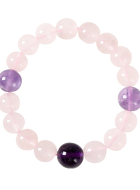 【燃爱旺缘】马粉紫水晶手串范李李桃花朵朵浪漫魅力女款手链