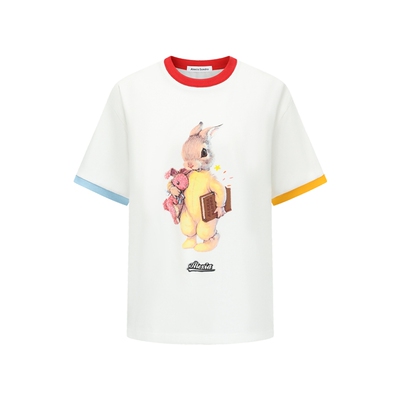 AlexiaSandra兔子印花短袖T恤