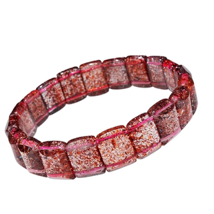 超唯珠宝满矿金草莓手串收藏级云母片发丝彼岸花超七天然水晶手链