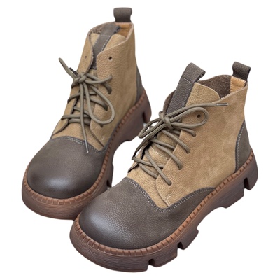 丑乐马丁靴手工真皮秋冬新款