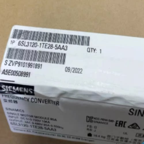 议价1P6SL3120-1TE28-5AA3西门子S120单电机模块6SL31201TE285AA3议价