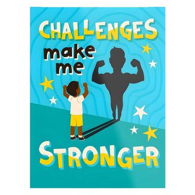 卡通风学生激励英文语录墙面装饰