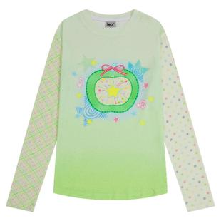 nely小尼力Y2K苹果涂鸦罩衫上衣复古彩色打底薄透气长袖T恤女轻亚