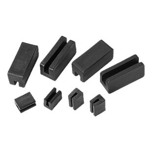 PE方扁铁钢管卡脚垫套铁板护卡套凳子脚防滑垫五金卡槽2/4/6/8mm