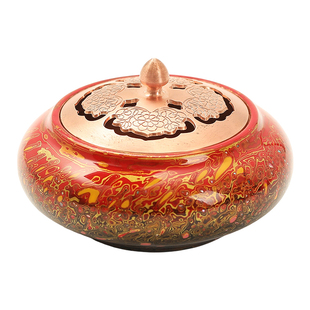 非遗大漆紫铜香炉家用室内熏香炉盘香炉檀香沉香香薰炉宣德炉摆件