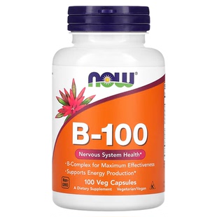 美国 now foods诺奥复合维生素B族 综合VB群100mg100粒胶囊 B-100