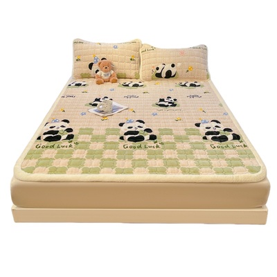 【A类母婴可用】加厚牛奶绒床盖