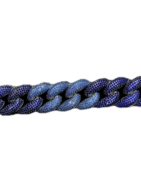 白铜18k包金气泡古巴情侣满钻