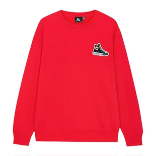 匡威童装2026春季新款儿童加绒卫衣男女童上衣中大通休闲时尚长袖