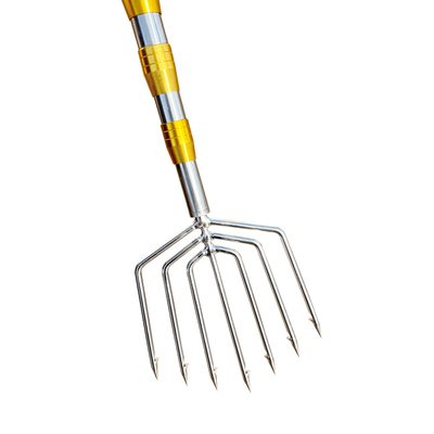 大倒刺鱼叉不锈钢头捕鱼老式鱼叉头加厚伸缩杆渔叉鱼插鱼叉子大全