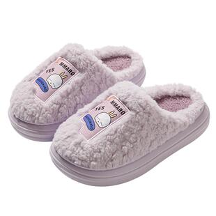 流氓兔秋冬款棉拖鞋女士新款2023家居家用保暖防滑情侣棉拖鞋外穿