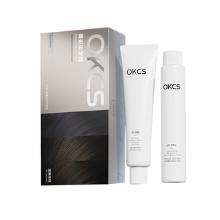 OKCS染发膏染发剂显白男植物纯女在家染亚麻灰棕伦敦奶咖官方正品