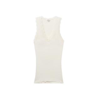 Intimissimi意舒漫含绵羊毛吊带蕾丝花边修身保暖打底背心CGD49P