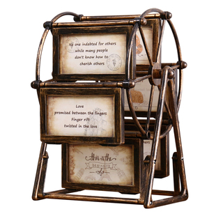 美式摩天轮相框摆件创意家居装饰品摆台酒柜电视柜房间卧室摆设