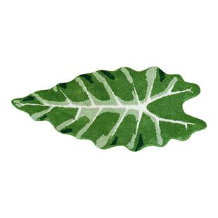 创意ins绿色叶子爱心异形地毯卧室床边毯衣帽间暖藻脚垫房间地垫