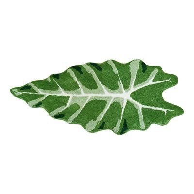 创意ins绿色叶子爱心异形地毯卧室床边毯衣帽间暖藻脚垫房间地垫