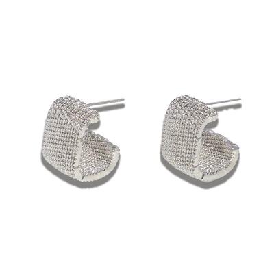 Wens浮光系列链条C形圈圈耳饰女