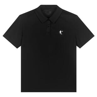 乔丹POLO衫女夏季黑色短袖宽松休闲透气翻领速干T恤大码运动上衣